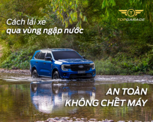Kỹ thuật lái xe qua vùng ngập nước giúp xe vượt qua địa hình khó khăn mà không chết máy. Hình ảnh minh họa SUV hiện đại đi qua vùng nước cho thấy hiệu quả của việc áp dụng đúng kỹ thuật. Top Garage cung cấp hướng dẫn chi tiết để người lái tự tin hơn.